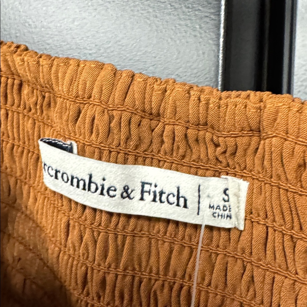 NWT Abercrombie & Fitch Textured Brown Dress - Picture 2 of 4